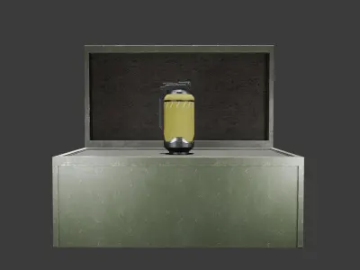 Futuristic grenade 2 Low-poly 3D model