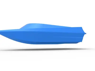 Speed boat hull Version 2 Scale 1 to 25 3D print model