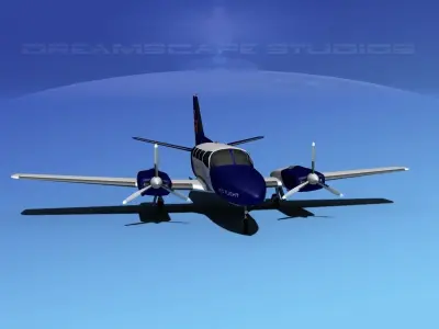 Cessna 404 Titan Med Flight 3D model