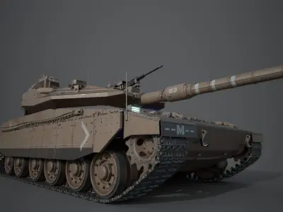 Merkava Tank  Low-poly 3D model