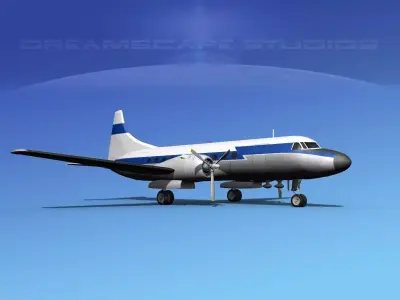 Convair CV-340 Private 1 3D model