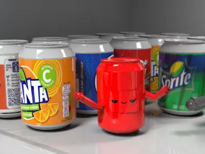 Kosuki Kopi Susu Soda 3D Product Animation 3D model