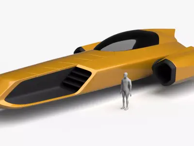 Racing Spaceship Polaris 3D model