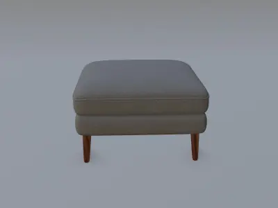Burrow Nomad Ottoman Free low-poly 3D model