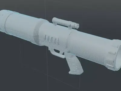 Bazooka rocket launcher 3D model 3D model