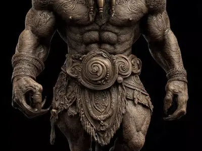 Minotaur STL DnD Tabletop Miniature 3D Print Model 3D print model
