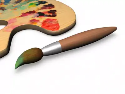 painting brush Free 3D model