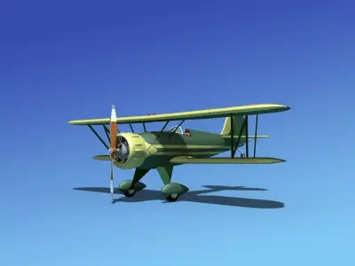Waco YMF-5 V12 3D model