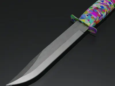 Combat Knife Free low-poly 3D model