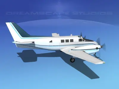 Beechcraft King Air C90 V11 3D model