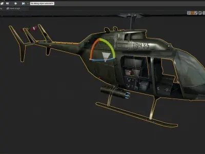 UH 72 Lakota Low-poly 3D model