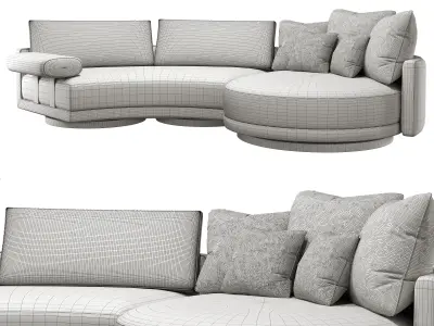 luxence jet sectional sofa 3D model