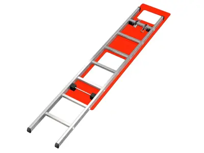 Alu ladder with vehicle mounting 3D model