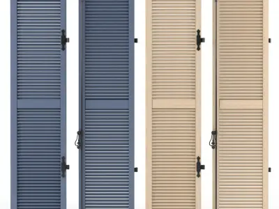 Louvered shutters 3D model purchase