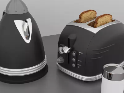 Scandi Home Breakfast Set Free 3D model
