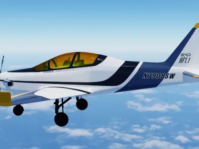 Realistic High-Poly Aircraft 3D Model with PBR Textures 3D model