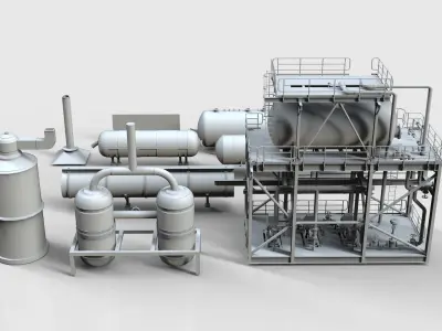 Industrial Production Parts 3D model