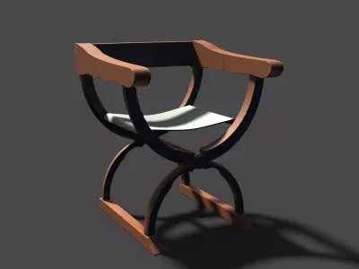 Roman Curule seat chair 3D print model