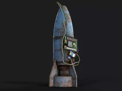 Aerial Bomb Low-poly 3D model