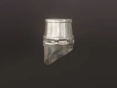 Medieval great helmet - medieval helmet Low-poly 3D model