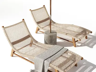 Ultimate Outdoor Poolside Landscape Assets - Mega Bundle Furniture Water Features 3D model