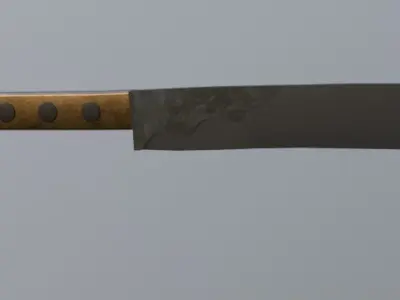 YATAGAN Ottoman military sword Low-poly 3D model