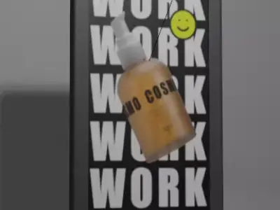  Marketing Board for Street Town Train Station Architectural Low-poly 3D model