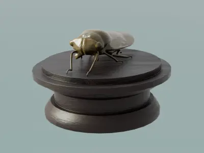 House Decoration Cicada Statue Low-poly 3D model