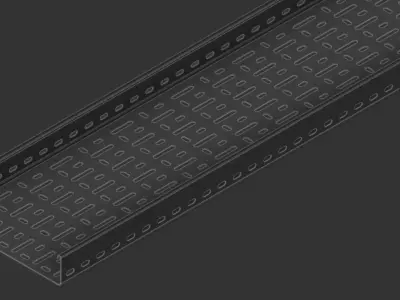 Cable Tray 225mm x 3000mm TYPE2 3D model