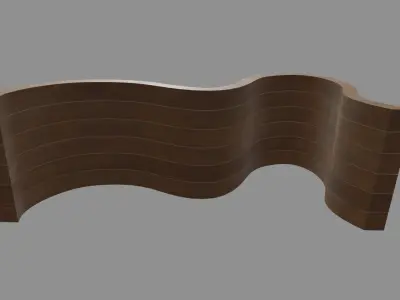 Low Poly Bench 04 Low-poly 3D model