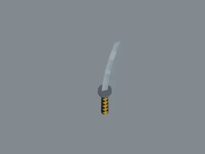 Samurai Jack Sword Low-poly 3D model
