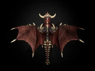 Dragon 13 UE4 Low-poly 3D model