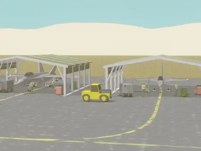 pack loadout fighter jet low poly Low-poly 3D model