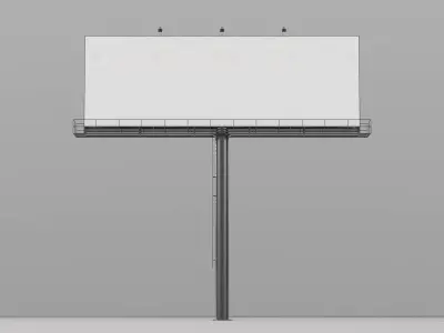 Blank outdoor billboard 3D model