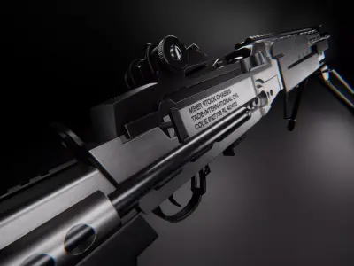 AAA MK14 Game Ready PBR Low-poly 3D model