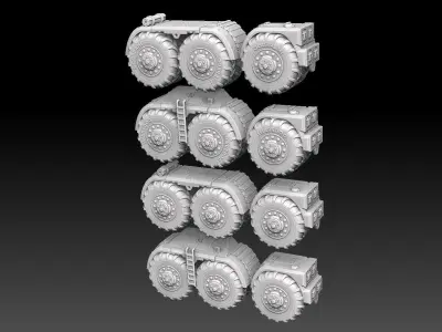 Heavy Truck Tires 3D print model