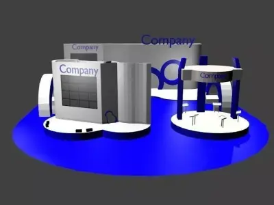 stage trade show booth 3D model