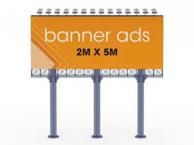 Billboard 2 banner ads 3D model