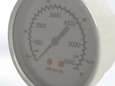 PRESSURE GAUGE INDICATOR 3D model