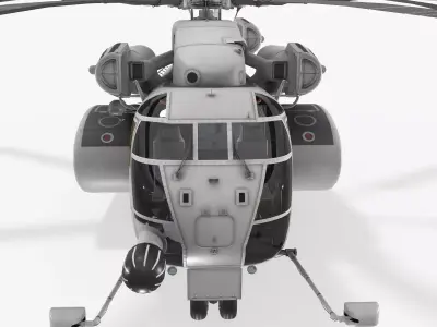 MH-53E Sea Dragon Blank Livery Low-poly 3D model