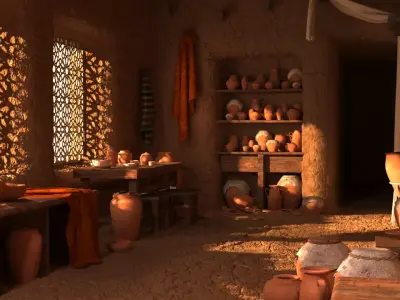 old arab clay room 3D model