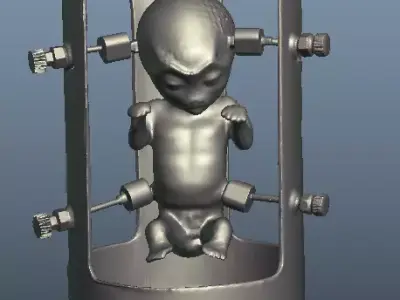 X files alien fetus 3D print model