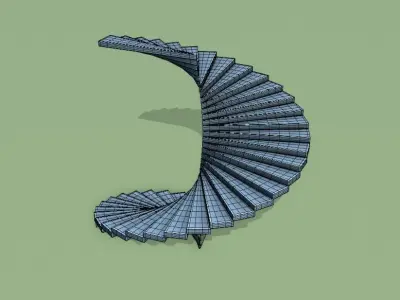Spiral Stairs Free 3D model