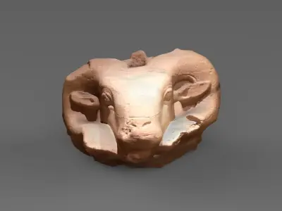Egyptian goat head 3D model