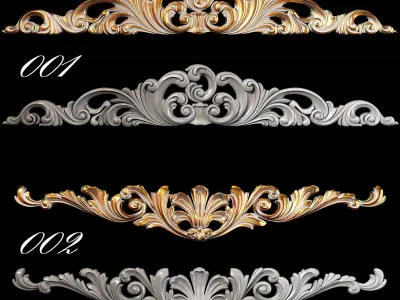 Collection of 40 classic carvings Part 1 3D model