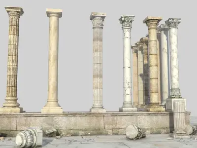 Ancient Columns 3D model