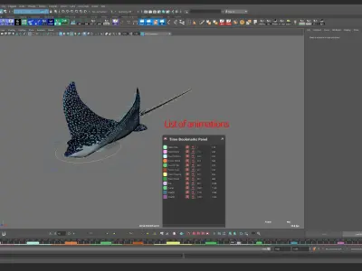 Spotted Eagle Ray Low-poly 3D model