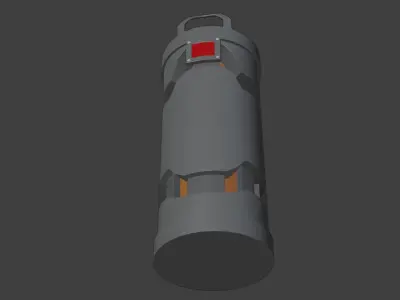 Nuclear Reactor Bomb Chamber Free low-poly 3D model