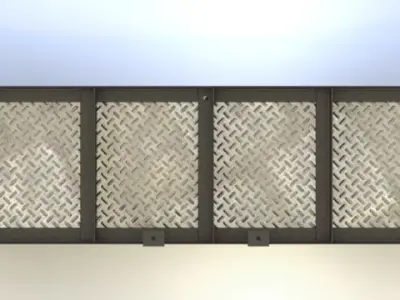 Club car foot rest asm Free 3D model