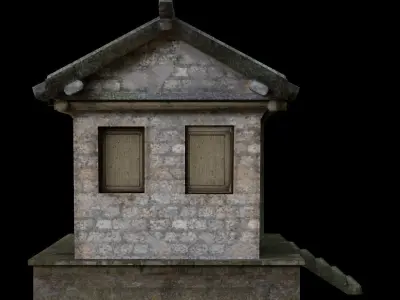 china ancient house Low-poly 3D model